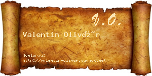 Valentin Olivér névjegykártya