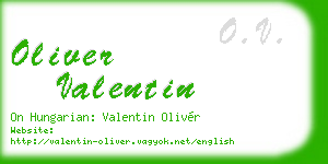 oliver valentin business card