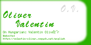 oliver valentin business card